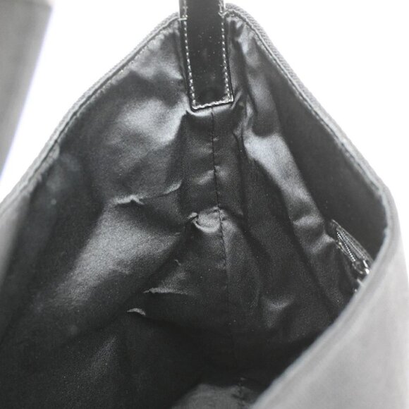 GUCCI Logo GG Pattern Hobo Shoulder Bag Nylon Leather Black SHW Italy - Picture 10 of 16